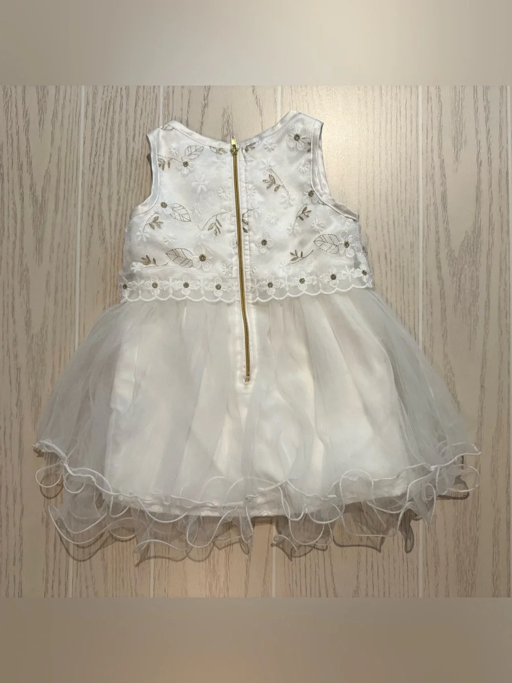 Disney Store Frozen Elsa Dress Girls 2 White Tulle‎ Princess Costume EUC
